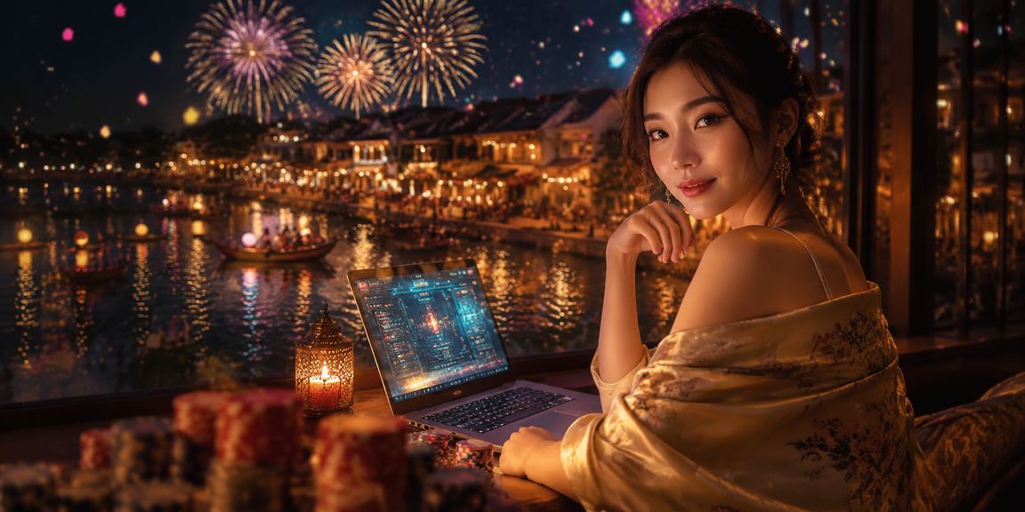 Người dùng trẻ tại Hội An chơi game casino trực tuyến 1820 trong quán cà phê